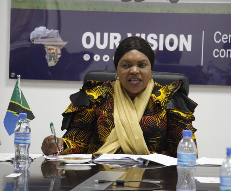 Minister of Health Hon. Jenista Mhagama Speaking to the Management of the Drug Depot
