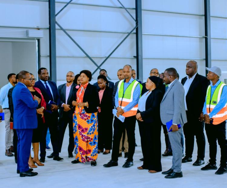 Health Minister Jenister Mhagama Receives Information Regarding the Construction of a New and Modern Warehouse in Dodoma Region