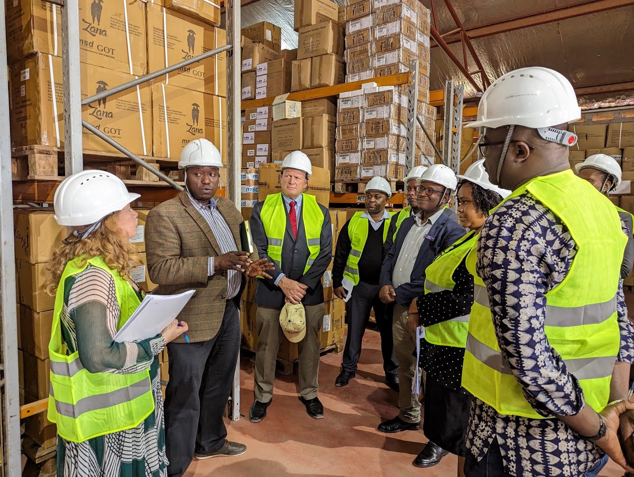 Misonge MSD Project Manager, Elias Katani Briefing USAID and PEPFAR Leaders During Their Visit to MSD Offices in Iringa Region