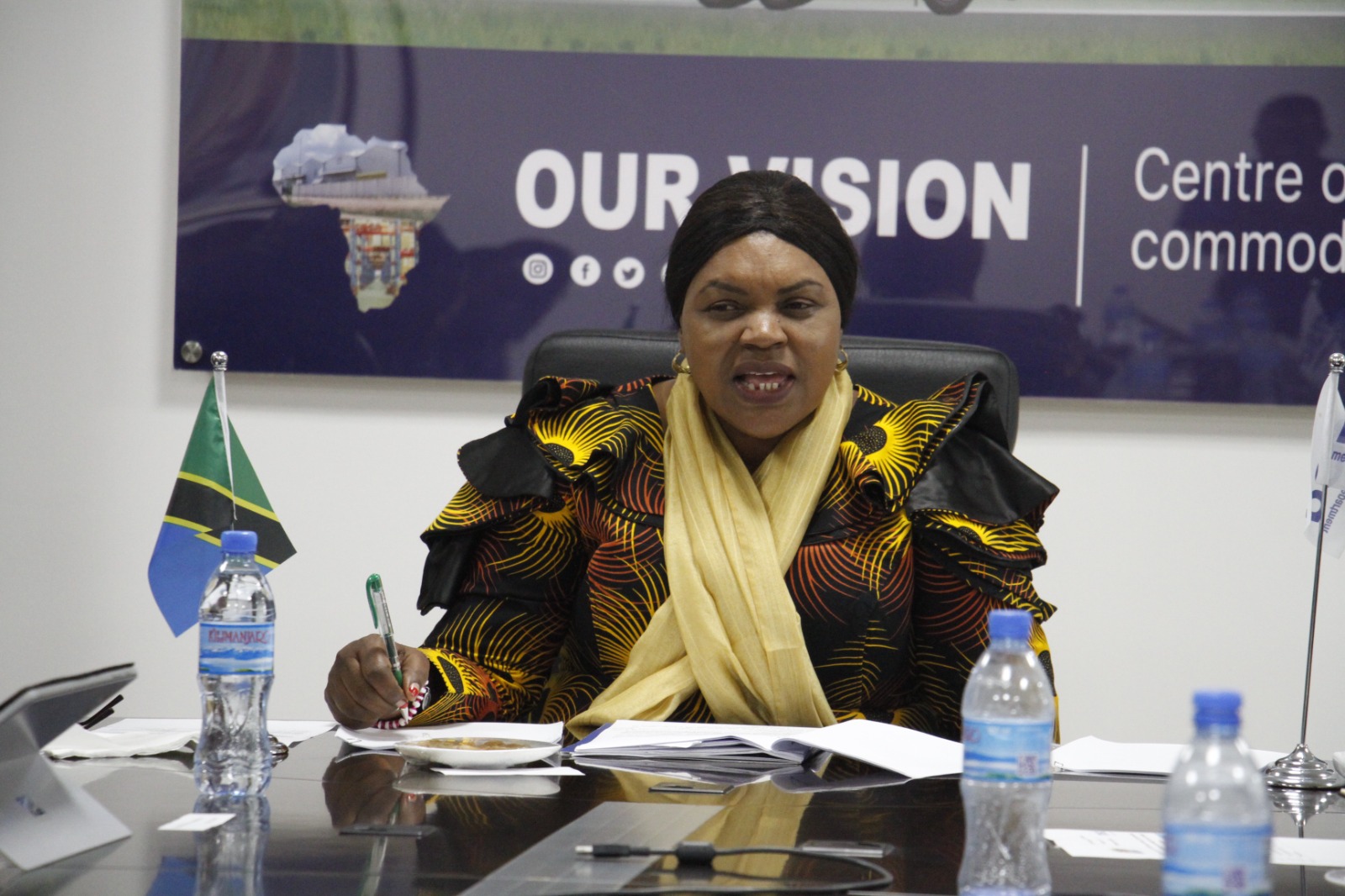 Minister of Health Hon. Jenista Mhagama Speaking to the Management of the Drug Depot