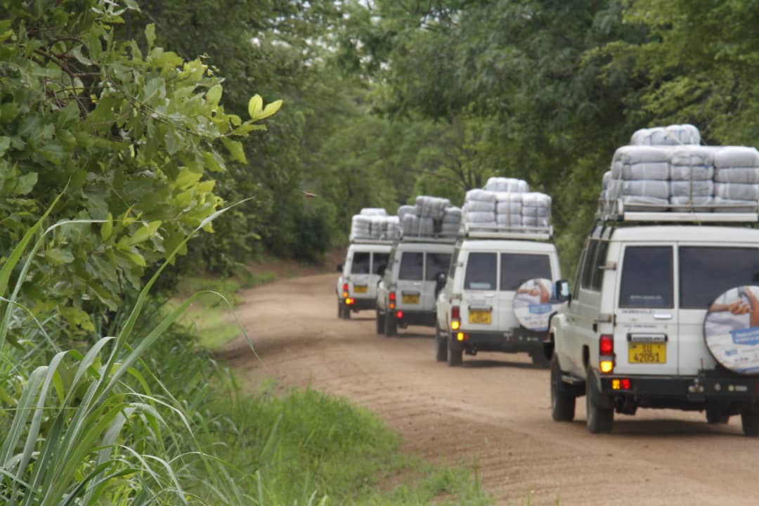 MSD Vehicles on Their Mission to Distribute Health Products in the Country.