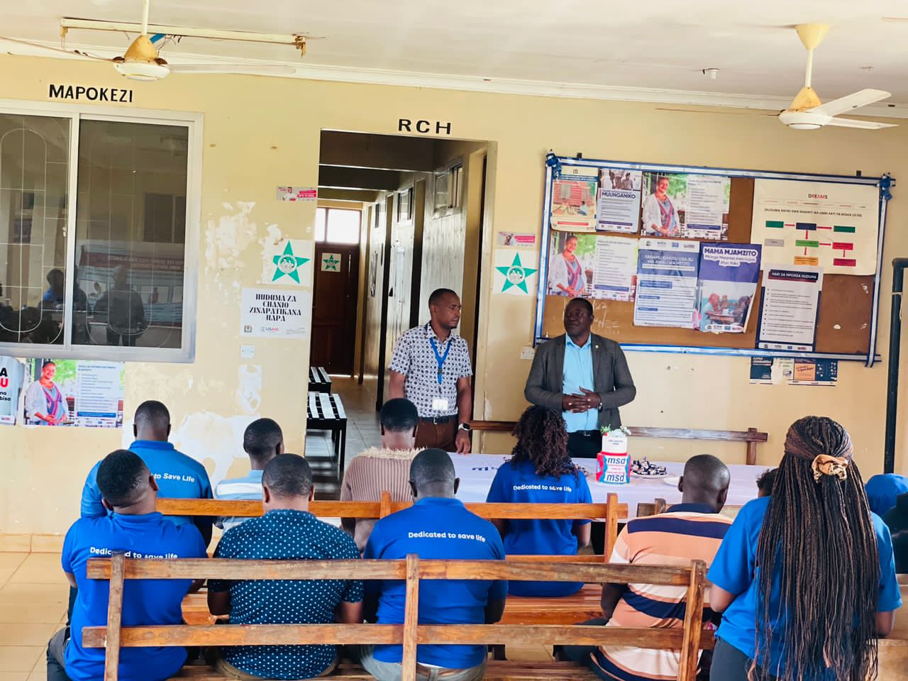 MSD Kagera Zone Staff Attending a Meeting with the Leadership of the Kaigara Health Center in Muleba District, Kagera Region