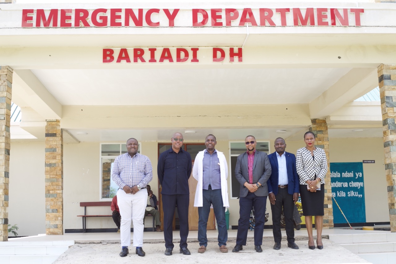 Message from MSD Led by MSD Board of Trustees Member Mr. Ally Seleman, Pictured with the Acting Medical Officer of Bariadi District Hospital Dr. Maghembe Kuligwa