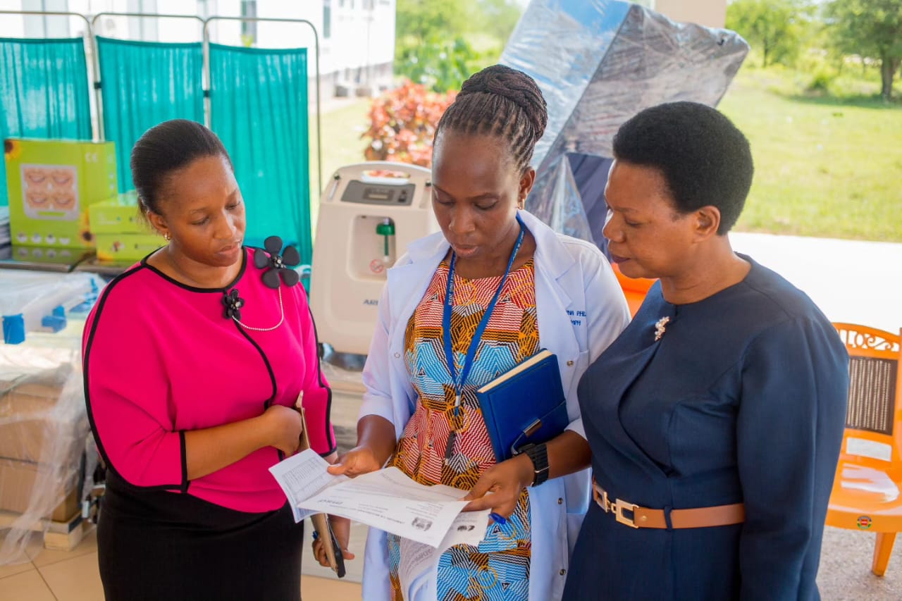 Mvomero District Commissioner Judithi Nguli Inspects Medical Equipment, Immediately After Such Equipment Arrived in the District