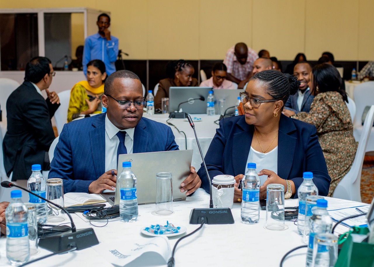 MSD Board of Trustees Chairperson, Rosemary Slaa, addressing MSD Managing Director Mavere Tukai during the launch of the Health Products Information Database for SADC Countries.