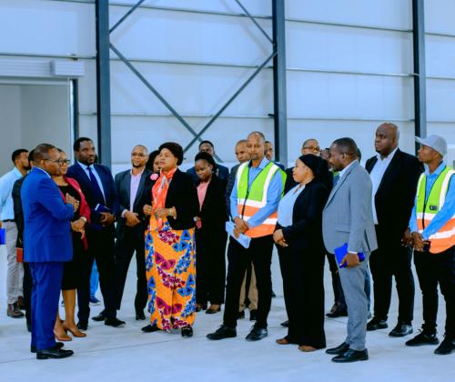 Health Minister Jenister Mhagama Receives Information Regarding the Construction of a New and Modern Warehouse in Dodoma Region